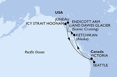 Route 7 Nächte Alaska ab/bis Seattle