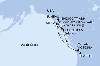 Route 7 Nächte Alaska ab/bis Seattle