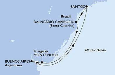 Route 7 Nächte Südamerika ab/bis Buenos Aires