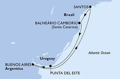 Route 7 Nächte Südamerika ab/bis Buenos Aires