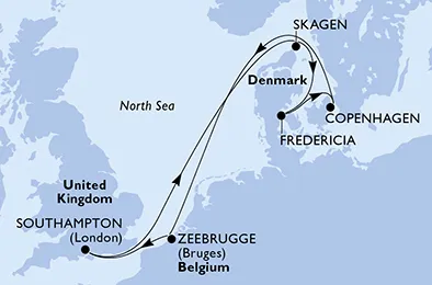 Route 7 Nächte Nordeuropa ab/bis Southampton