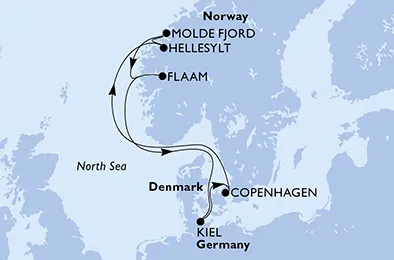 Route 7 Nächte Nordeuropa ab/bis Kiel