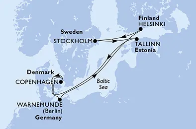 Route 7 Nächte Nordeuropa ab/bis Warnemünde