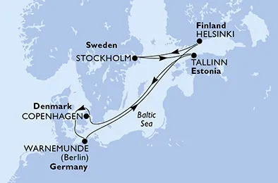 Route 7 Nächte Nordeuropa ab/bis Kopenhagen