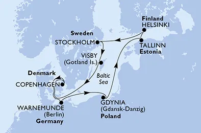 Route 10 Nächte Nordeuropa ab/bis Kopenhagen