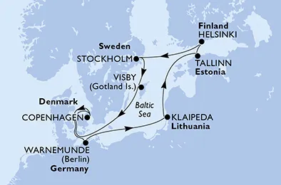 Route 10 Nächte Nordeuropa ab/bis Kopenhagen