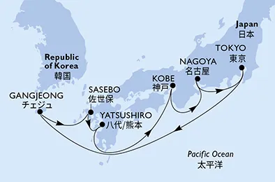 Route 9 Nächte Asien ab/bis Tokyo