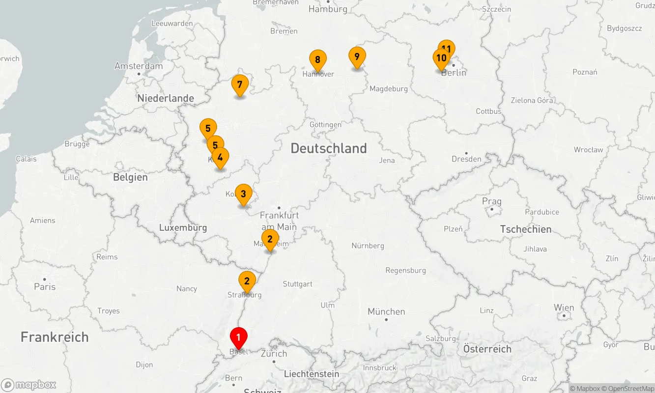 Route 11 Nächte - Gärten und Parkanlagen entlang den Wasserstrassen Deutschlands