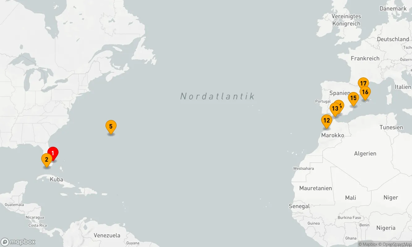 Route 16 Nächte - SPANIEN & MAROKKO TRANSATLANTISCH