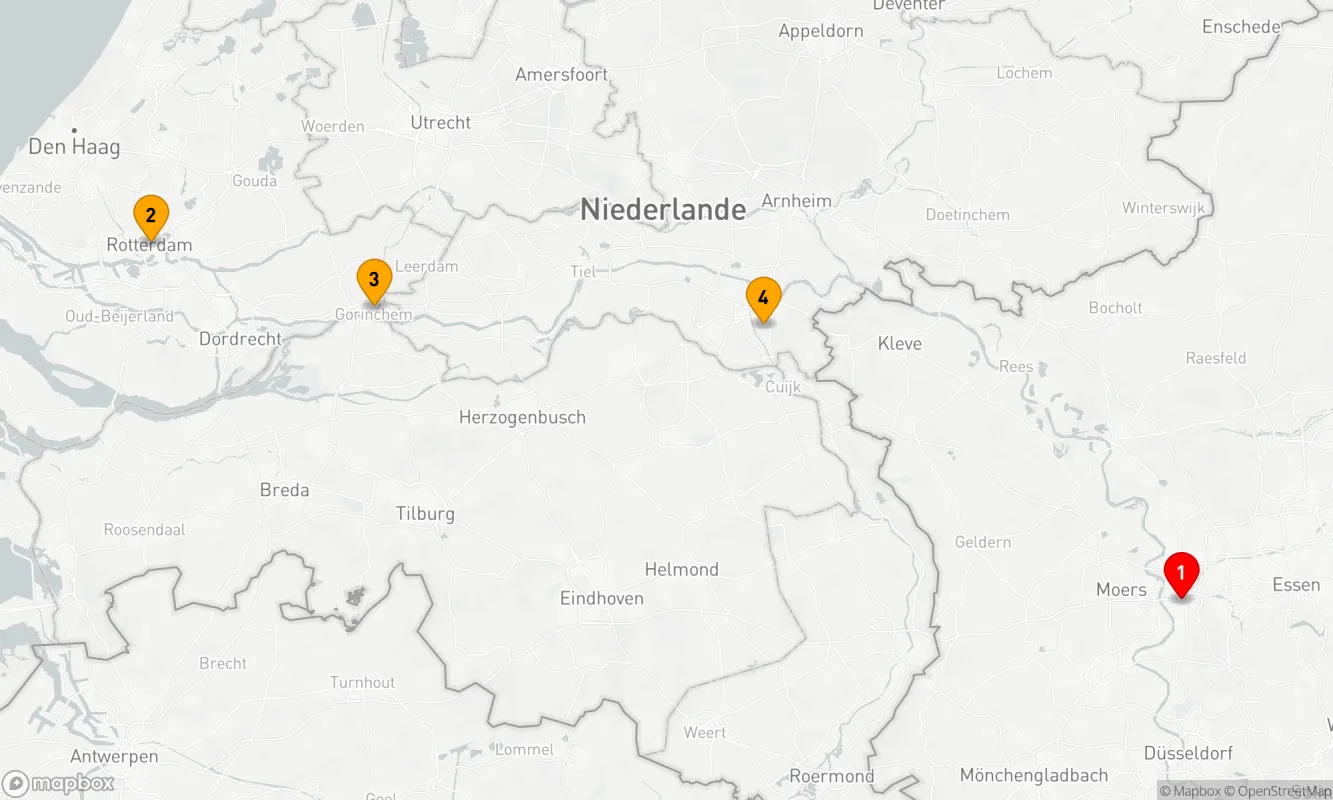 Route 4 Nächte - Kurz-Kreuzfahrt zwischen Rhein & Maas