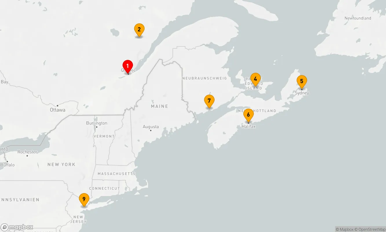 Route 8 Nächte - Canada & New England - New York (QUE/NYC)