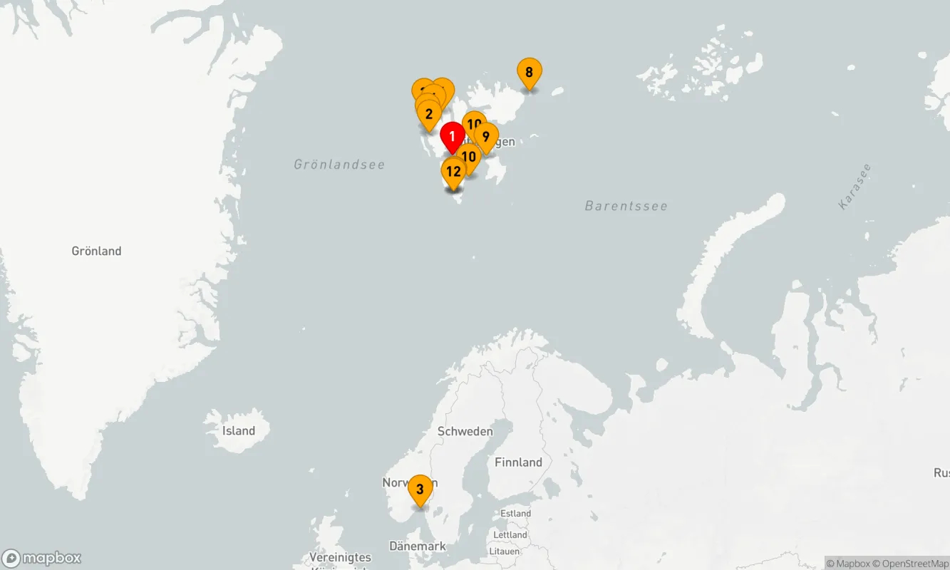 Route 12 Nächte - Von Longyearbyen nach Longyearbyen