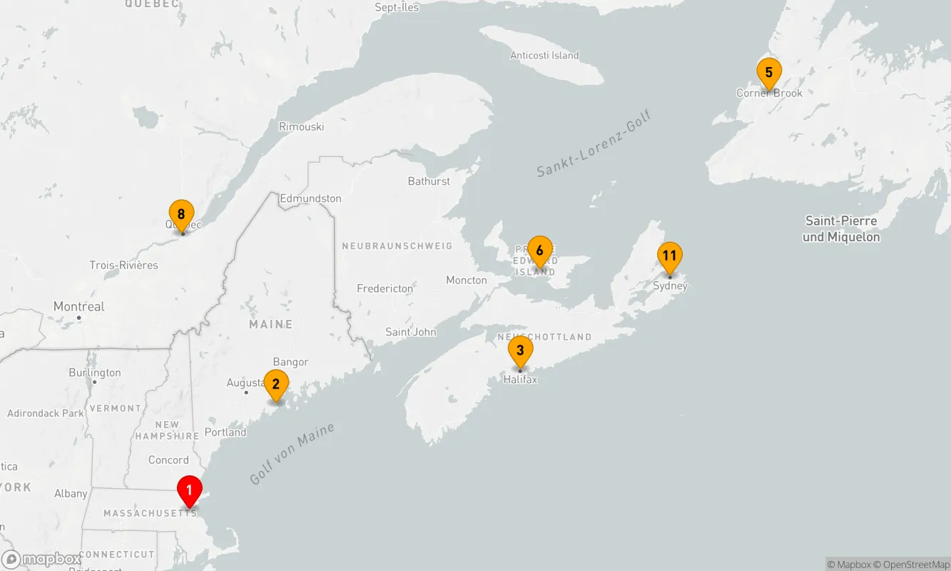 Route 12 Nächte - NEW ENGLAND & KANADA
