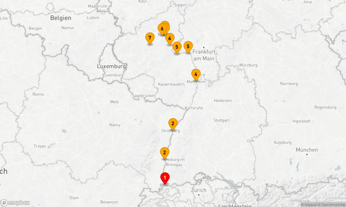 Route 7 Nächte - Rheinmomente bis Koblenz