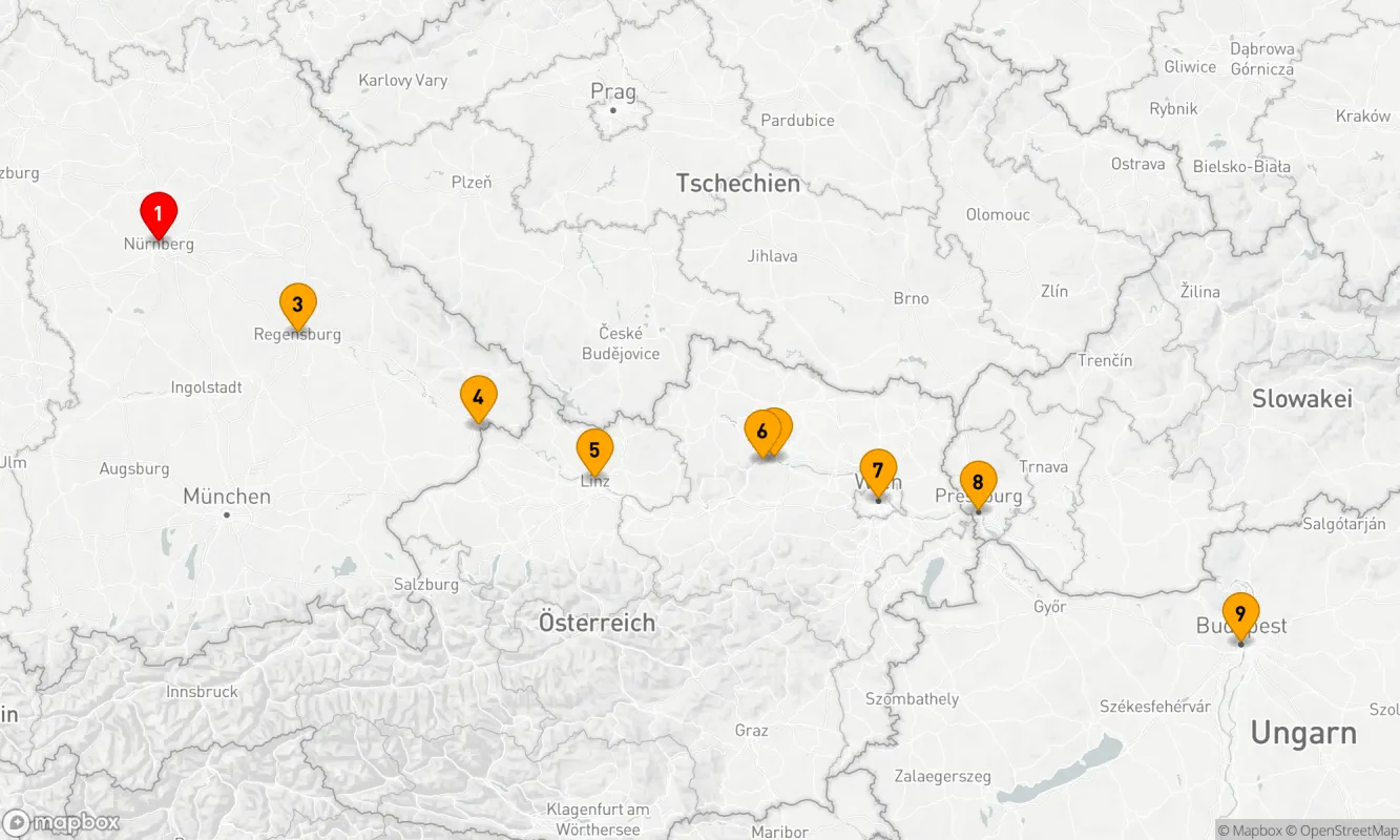 Route 9 Nächte - Donau in der Tiefe
