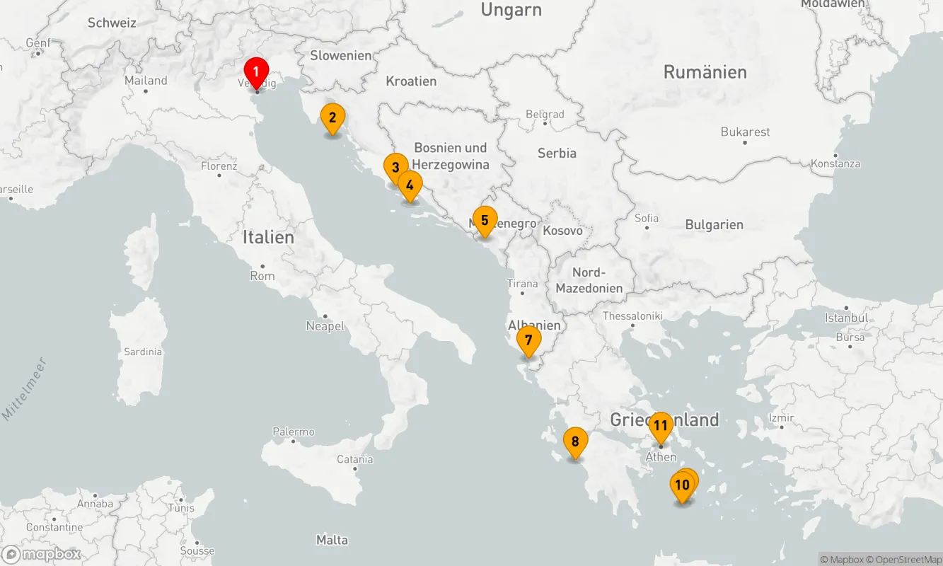 Route 10 Nächte - Kroatien, Albanien & Griechenland