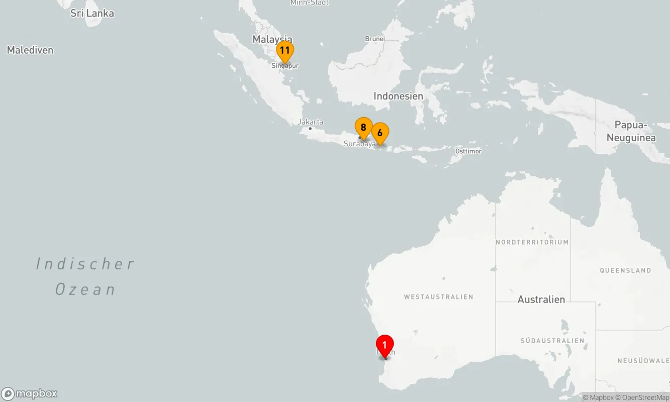 Route 11 Nächte - WELTKREUZFAHRT: AUSTRALIEN, BALI-ENTDECKUNGSTOUR & SINGAPUR