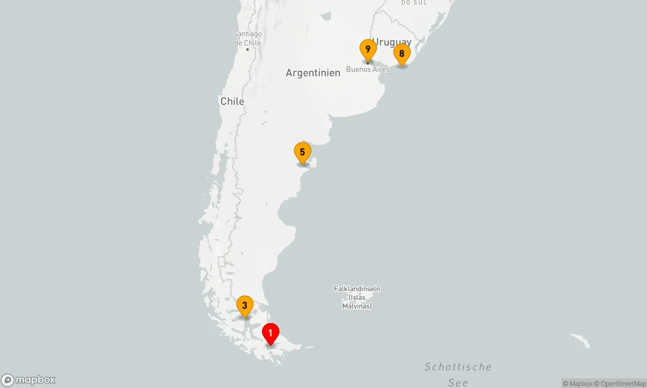 Route 8 Nächte - Patagoniens Küsten und der Zauber des Südatlantiks