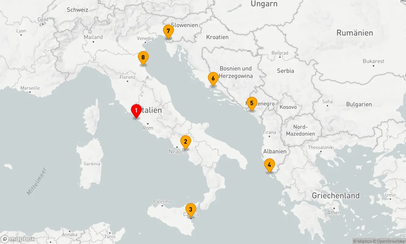 Route 7 Nächte - Mediterrane Entdeckungsreise: Von der Antike zur Adria