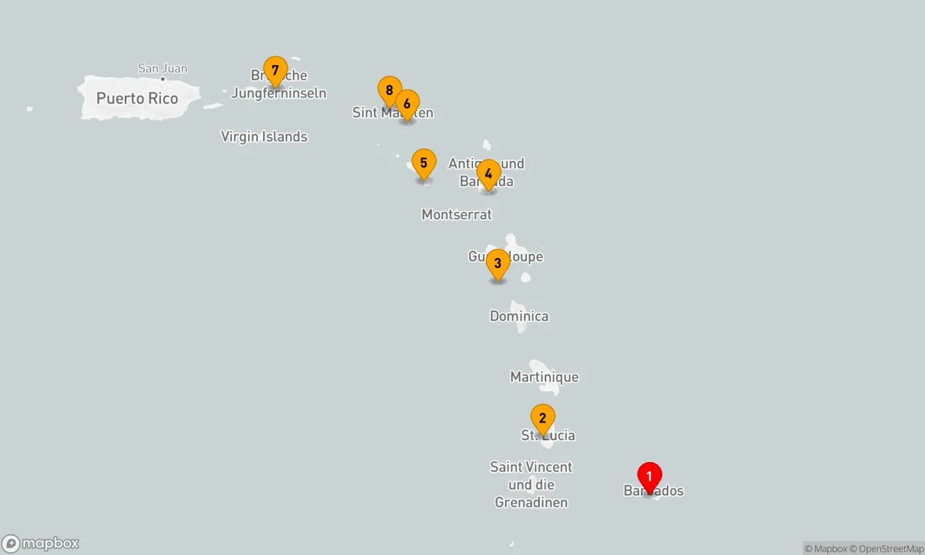 Route 7 Nächte - Östliche Karibik mit St. Barths