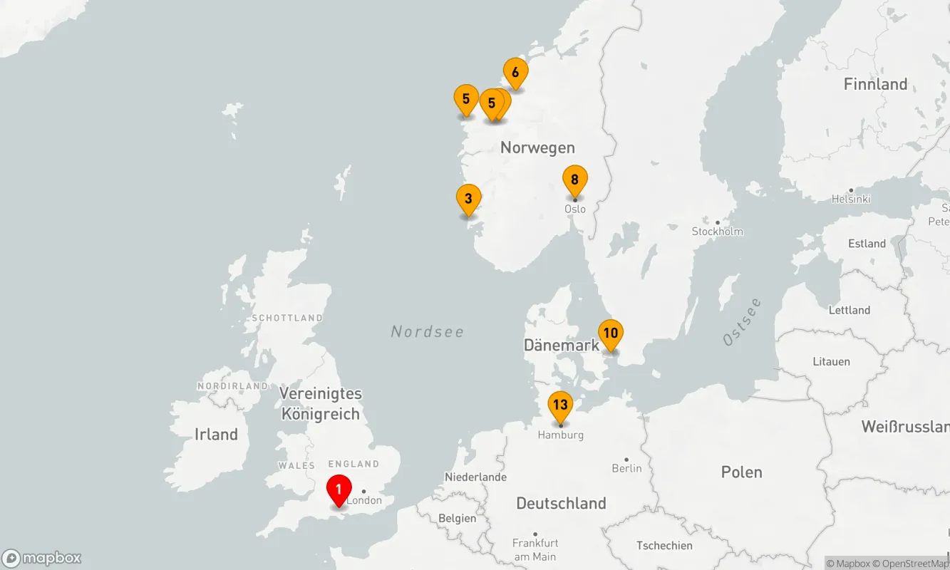 Route 14 Nächte - Nordeuropa und Skandinavien