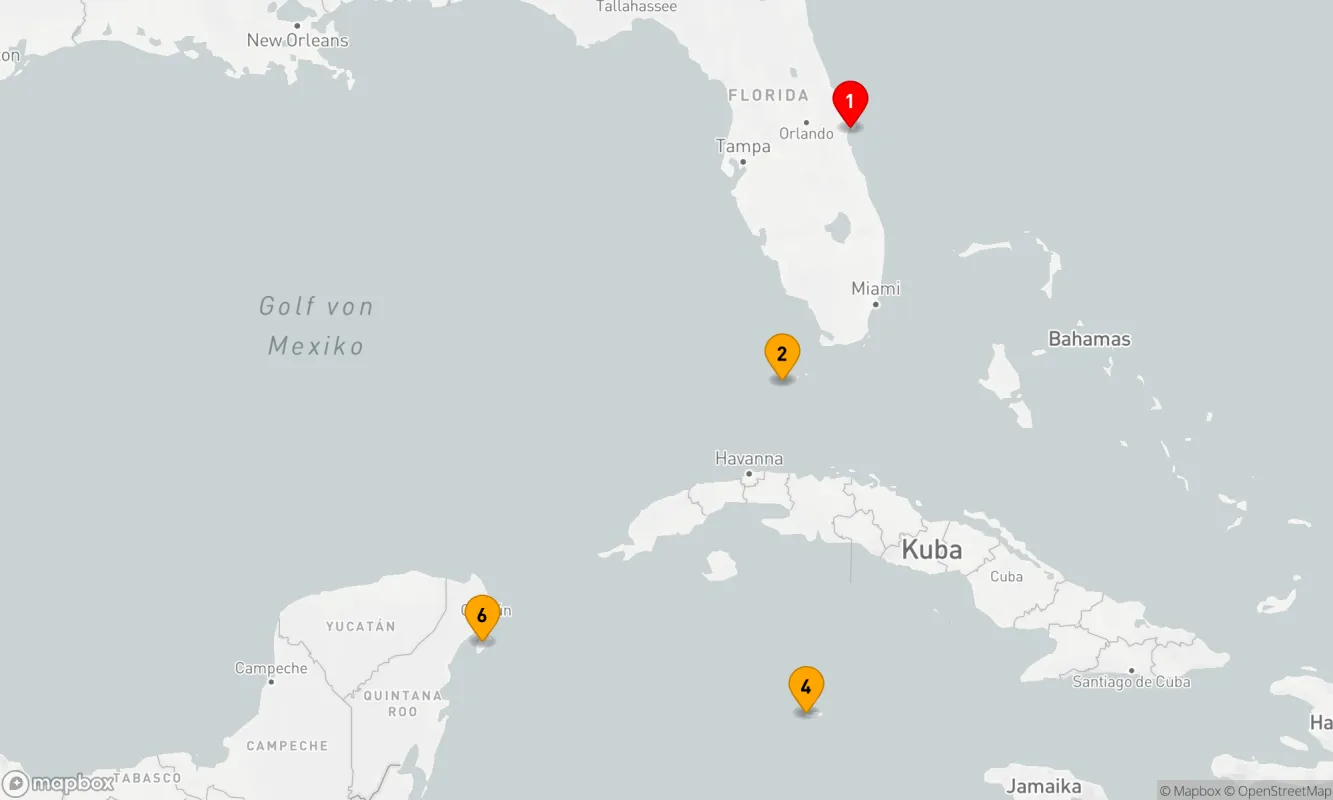 Route 7 Nächte - KEY WEST, MEXIKO & CAYMAN