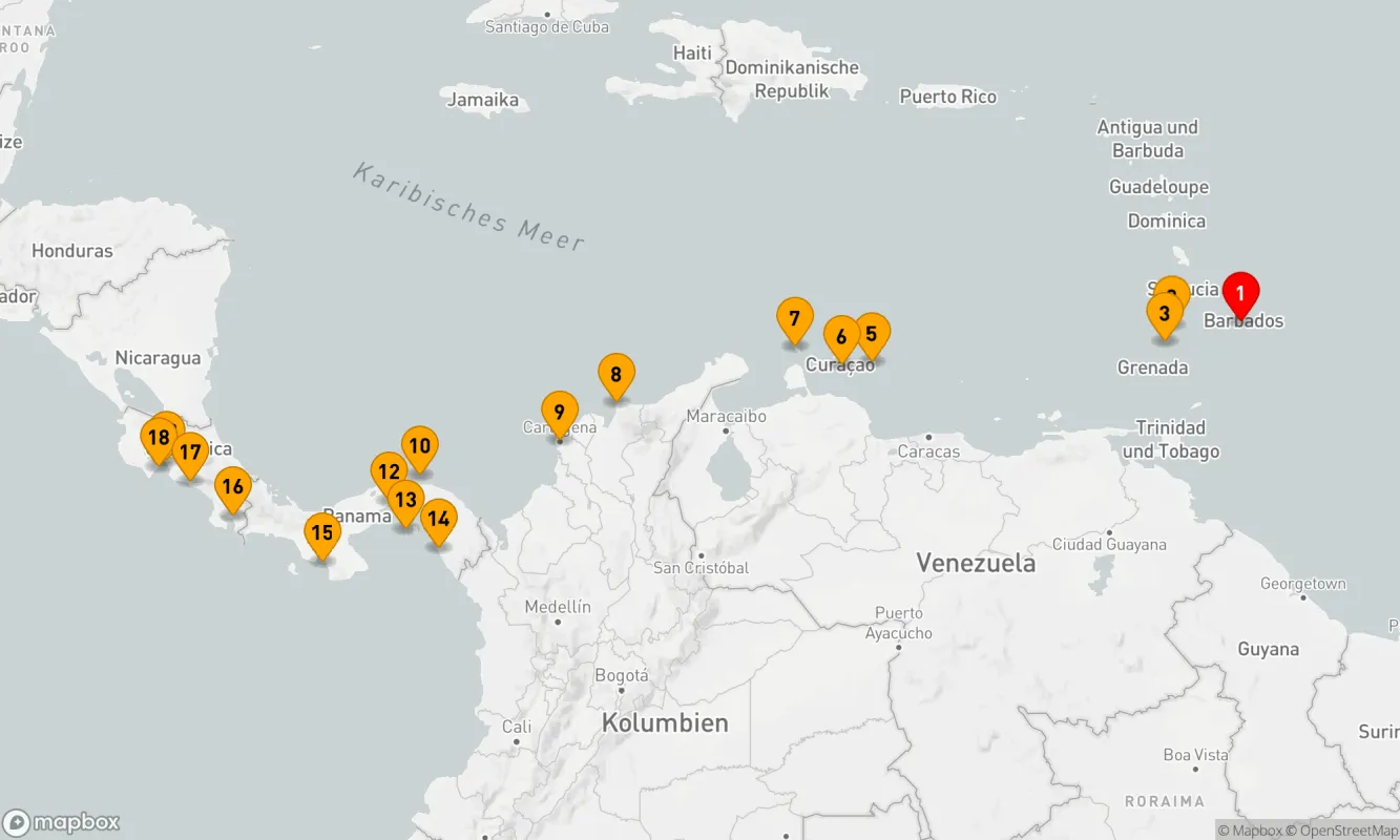 Route 18 Nächte - Entdecken Sie die Geheimnisse von Panama und Costa Rica