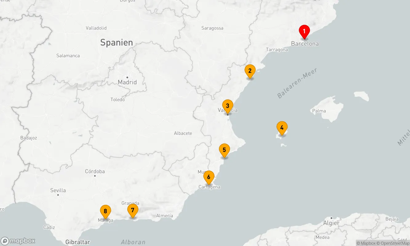 Route 7 Nächte - Spanien enthüllt