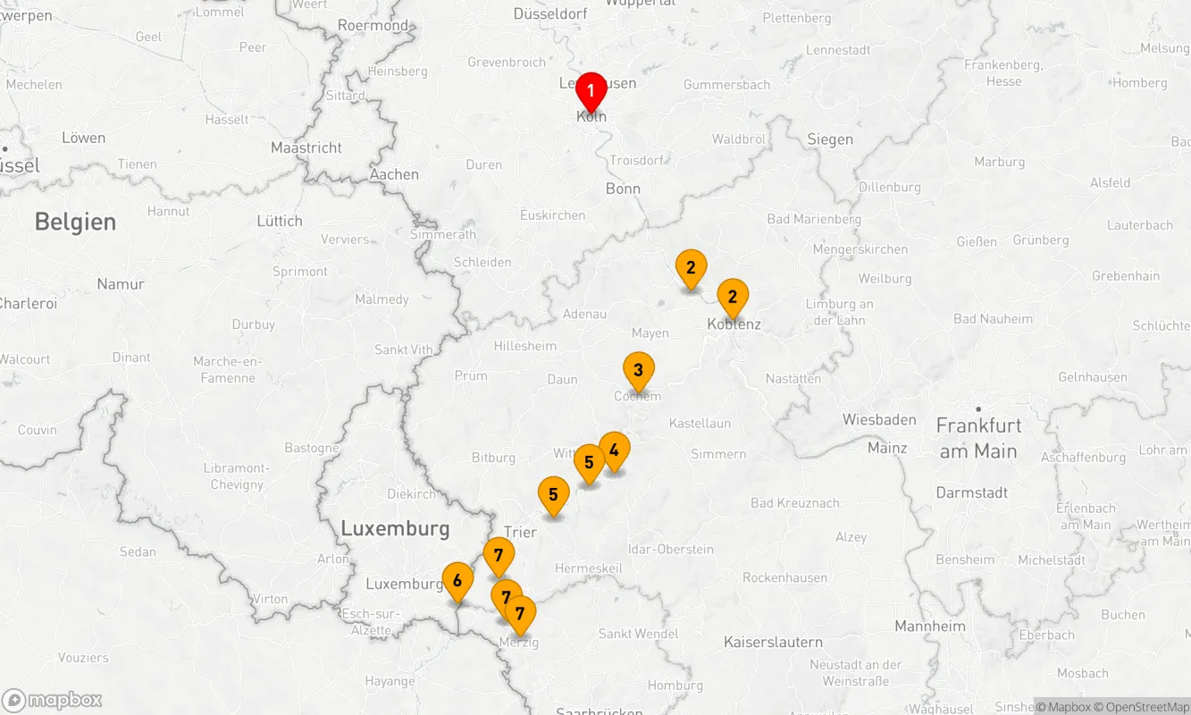 Route 7 Nächte - Mosel und Saar intensiv erleben