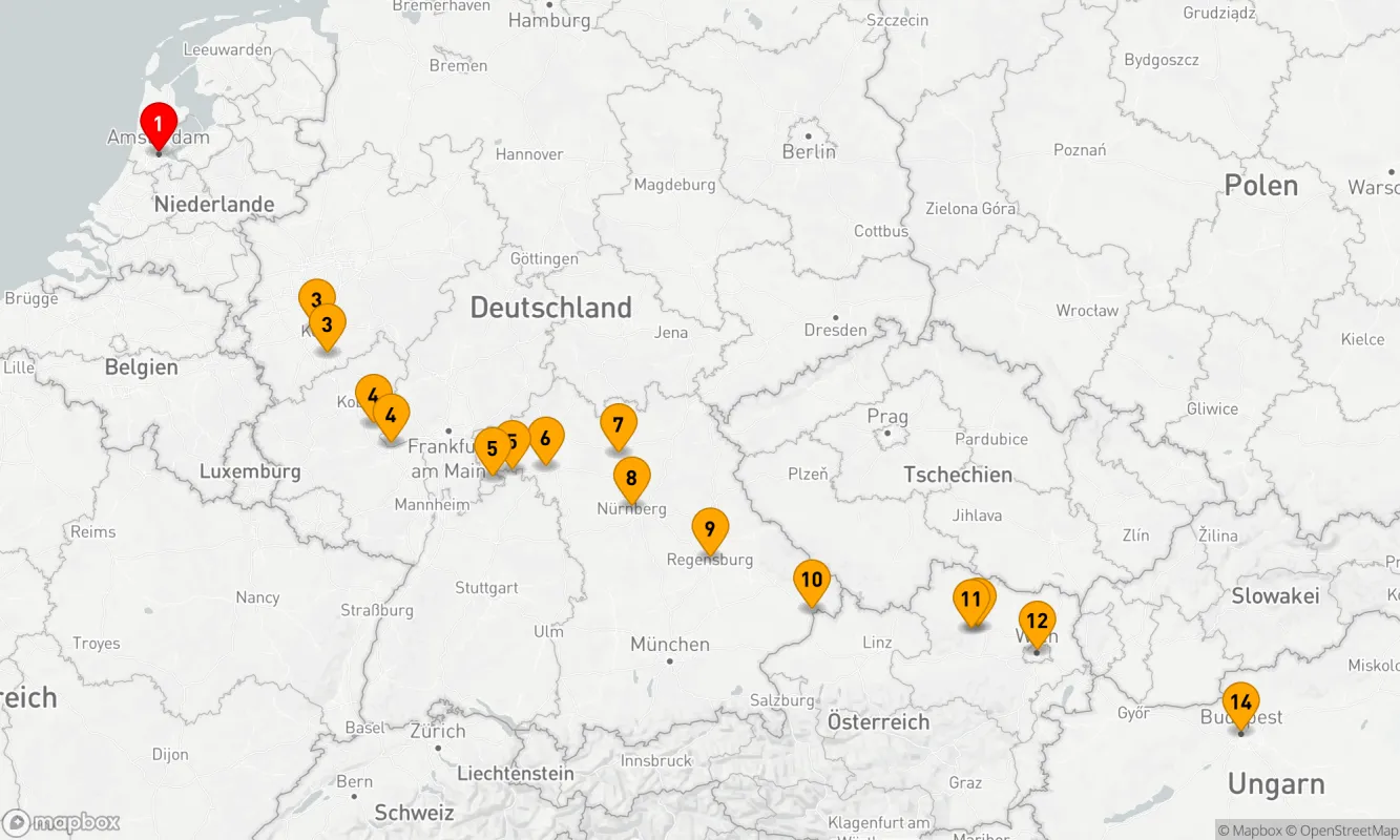 Route 14 Nächte - Juwelen von Europa