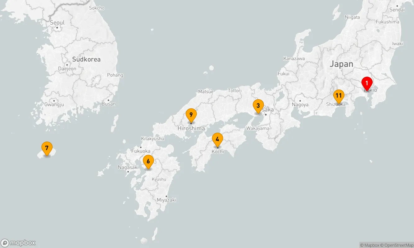 Route 11 Nächte - BEST OF JAPAN KREUZFAHRT