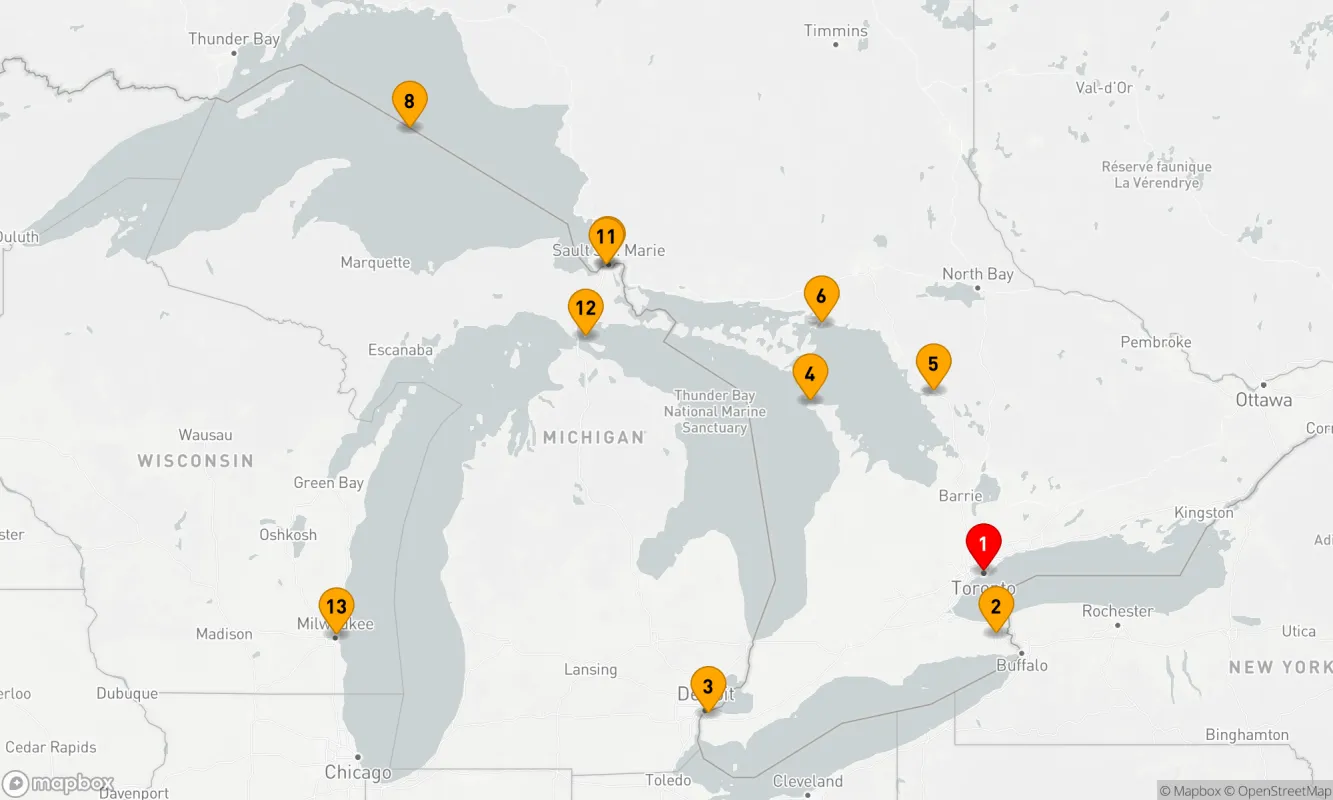 Route 13 Nächte - Great Lakes: Unvergessliche Erlebnisse auf allen fünf Großen Seen (INS2714)
