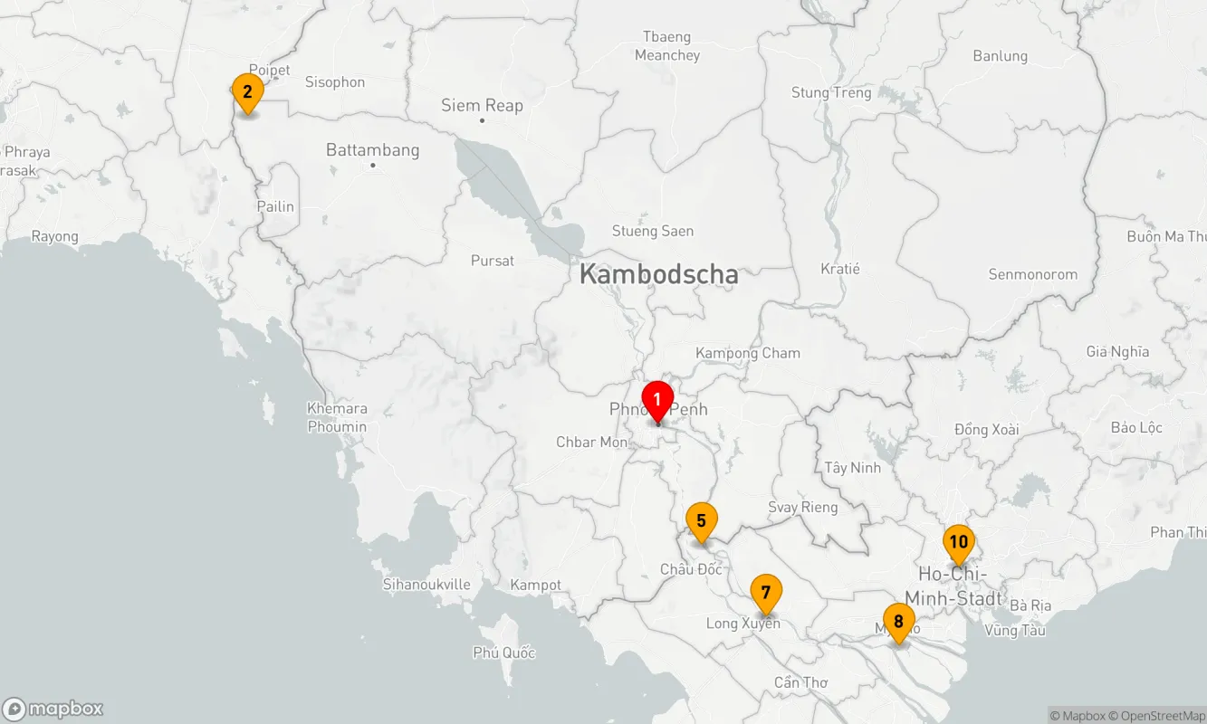 Route 9 Nächte - Majestätisch mäandernde Mekong-Kreuzfahrt