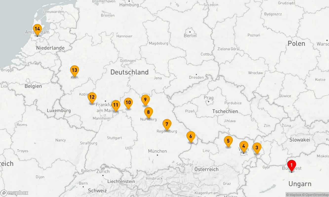 Route 14 Nächte - Die Pracht Europas in der Vorsaison