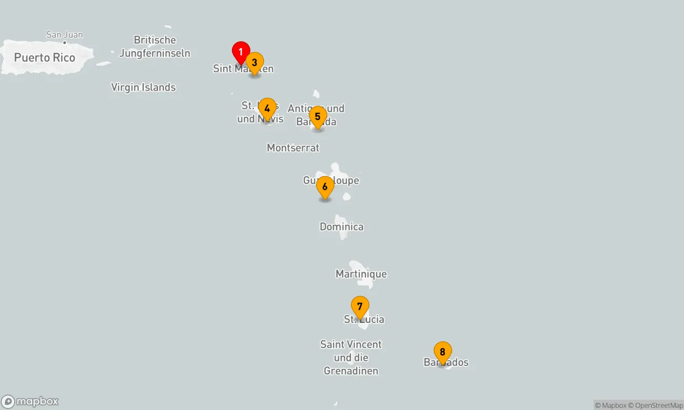Route 7 Nächte - Östliche Karibik mit St. Barths