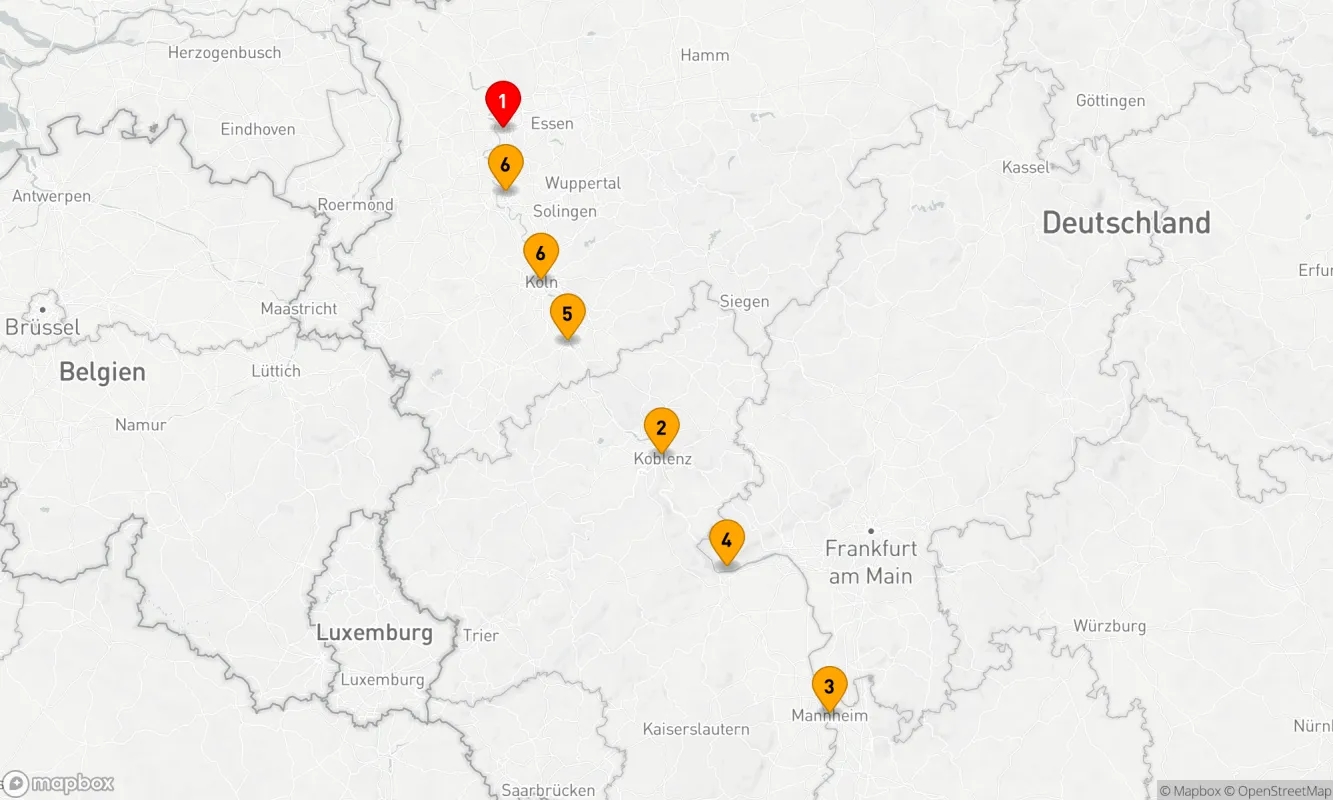 Route 7 Nächte - Rhein,  Loreley & Städteflair