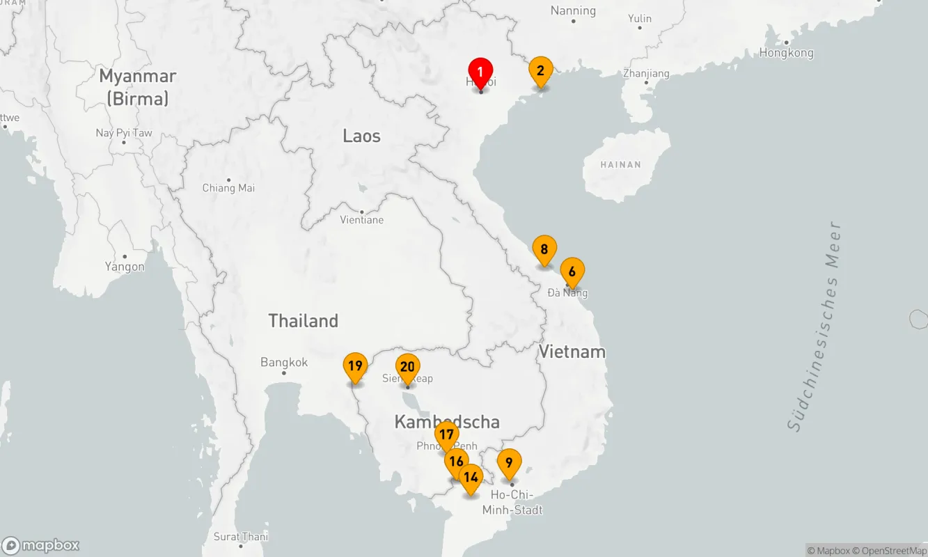 Route 22 Nächte - Große Tour durch Vietnam und Kambodscha