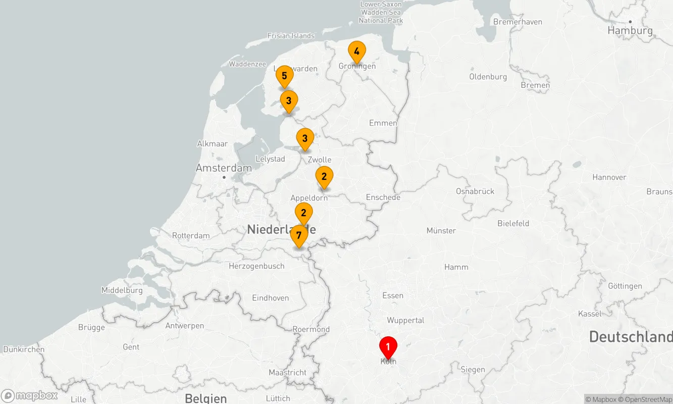 Route 7 Nächte - Holland und Friesland