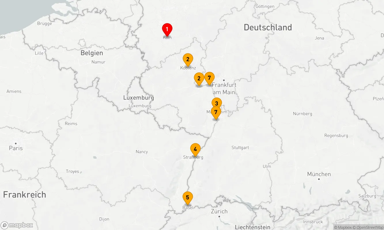 Route 7 Nächte - Weihnachtsmärkte am Rhein (ARE164)