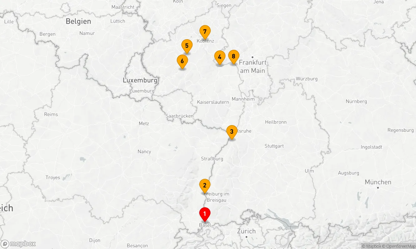 Route 7 Nächte - Schlösser & Weinberge an Rhein und Mosel