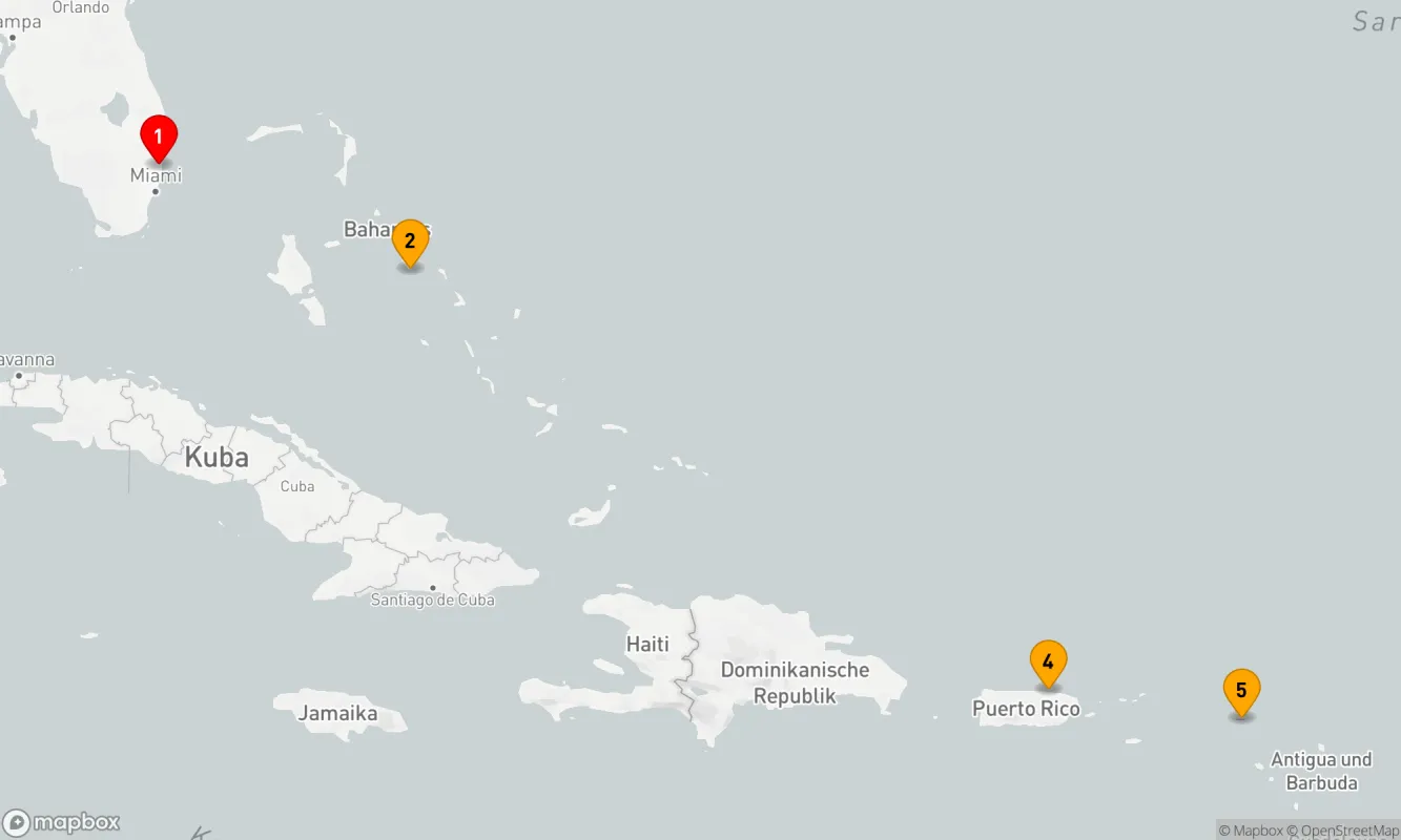 Route 7 Nächte - Östliche Karibik mit Puerto Rico Urlaub