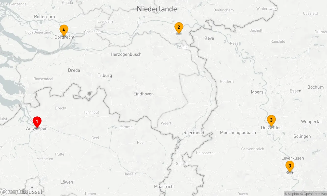 Route 4 Nächte - Wintermomente zwischen Antwerpen und Düsseldorf