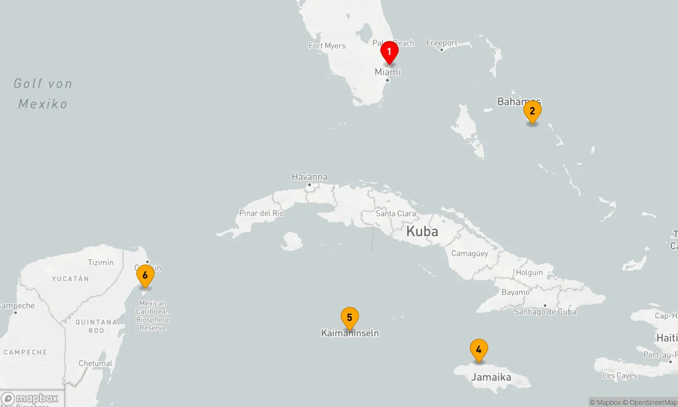 Route 7 Nächte - Westliche Karibik mit Grand Cayman