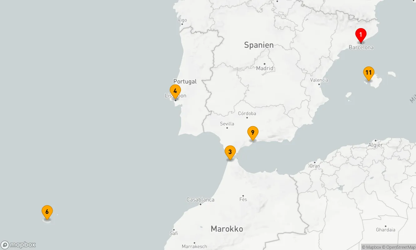 Route 11 Nächte - SPANIEN & PORTUGAL