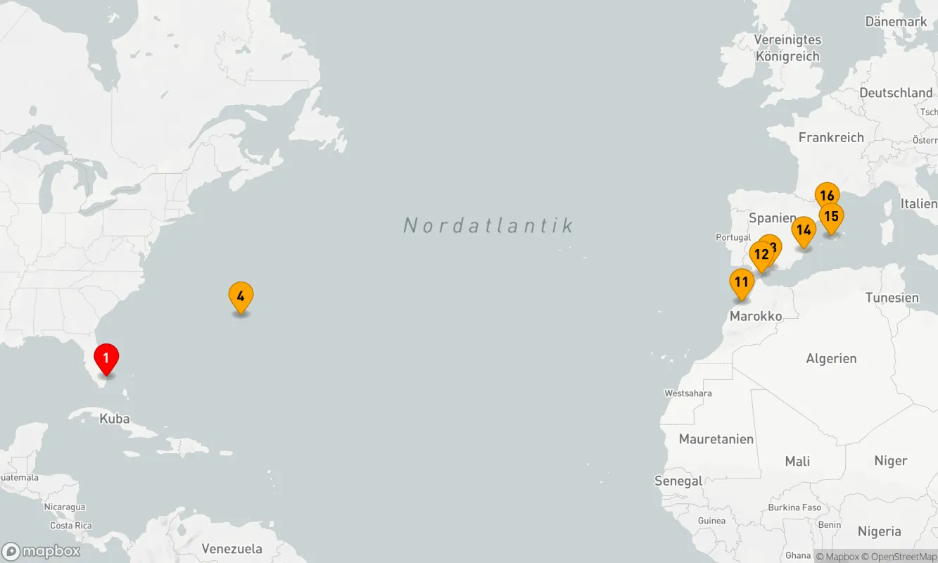 Route 15 Nächte - SPANIEN & MAROKKO TRANSATLANTISCH