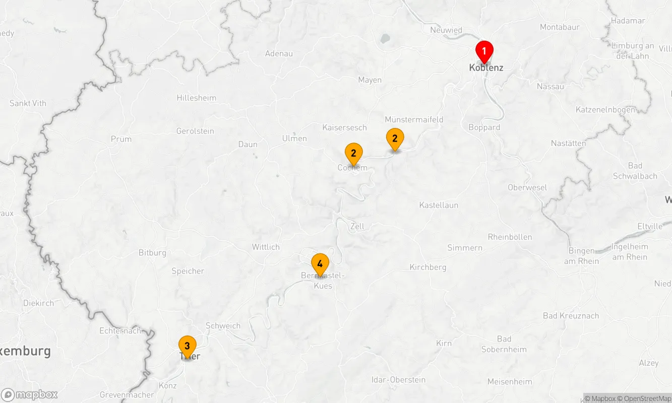 Route 4 Nächte - Moselzauber ab Koblenz