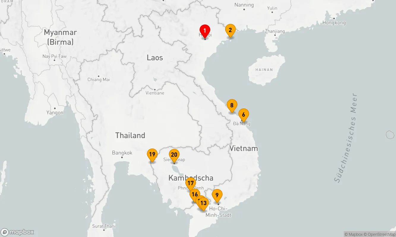 Route 22 Nächte - Große Tour durch Vietnam und Kambodscha
