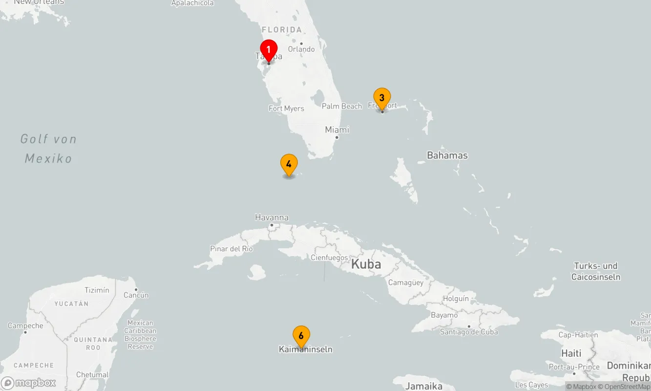 Route 7 Nächte - KEY WEST, CAYMAN & BAHAMAS
