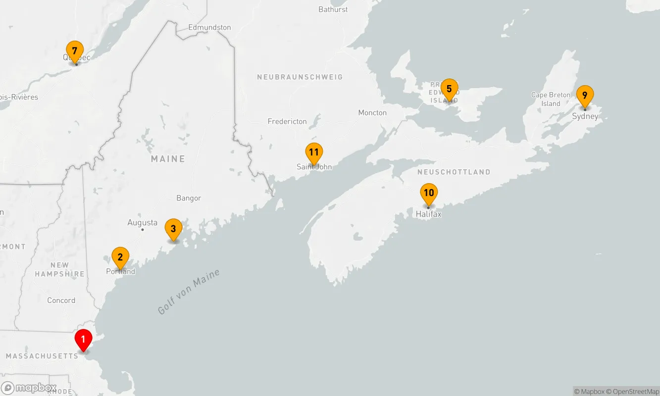 Route 12 Nächte - NEW ENGLAND & KANADA