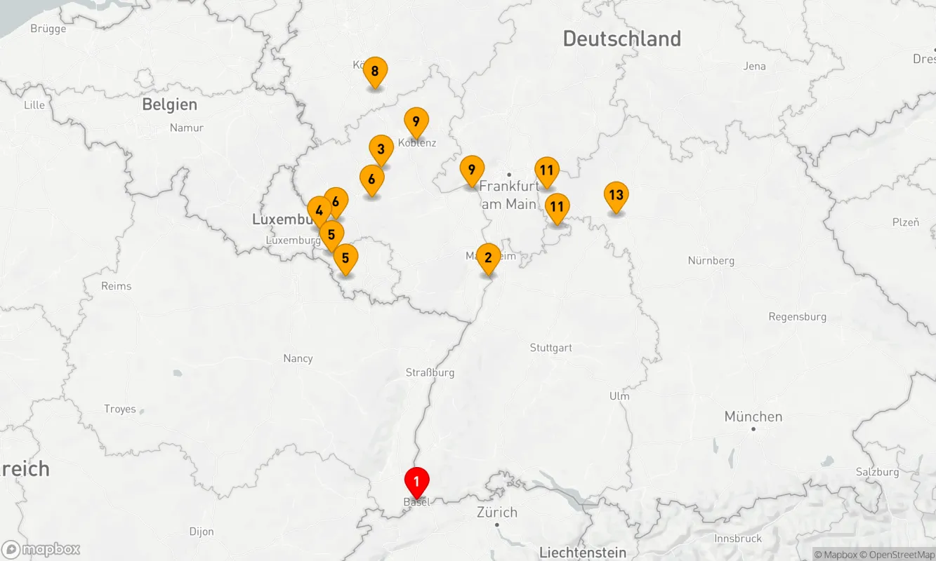 Route 12 Nächte - Zeitreise zu Burgen & Kaiserstädten